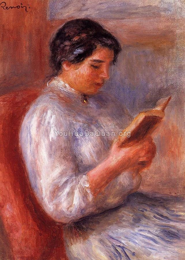 Woman Reading - 皮埃尔·奥古斯特·雷诺阿